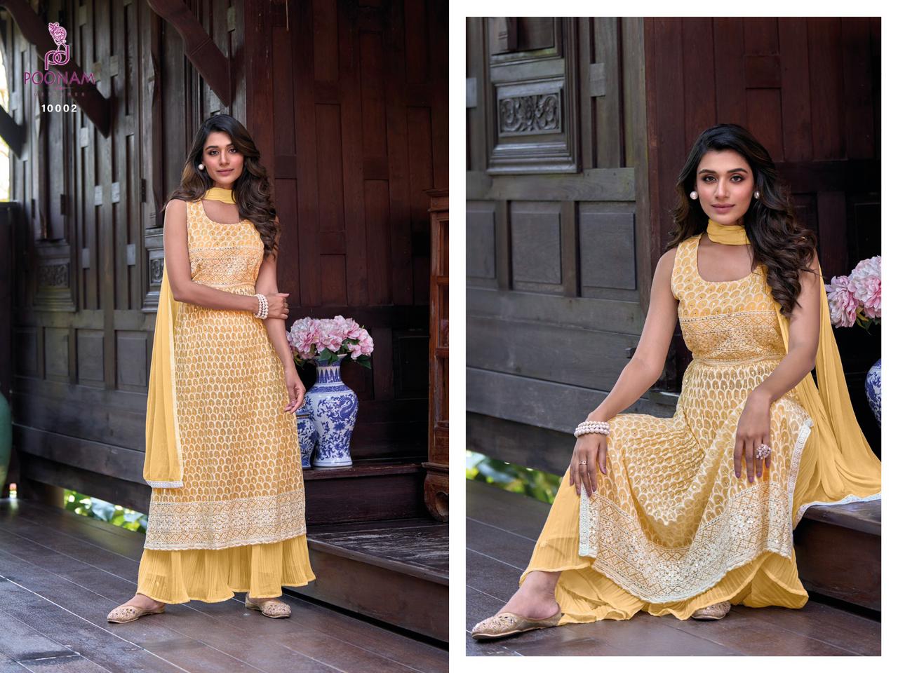 Hurab By Poonam 10001-10004 Georgette Readymade Catalog